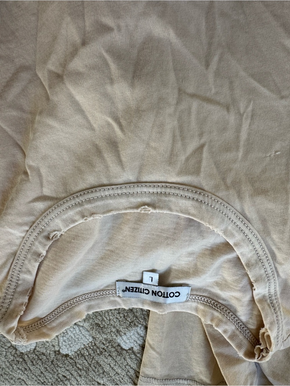 Cotton Citizen Light Beige Crewneck Tee